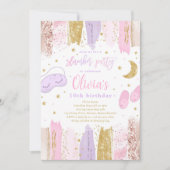 Invitation Dormir de bois fête d'anniversaire Tee Tween Party (Devant)