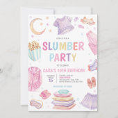 Invitation Dormir de bois sur l'invitation de fête d'annivers (Devant)