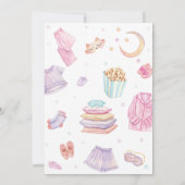 Invitation Dormir de bois sur l'invitation de fête d'annivers (Dos)