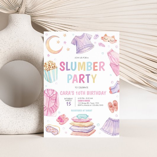 Invitation Dormir de bois sur l'invitation de fête d'annivers