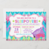 Invitation Dormir de la fête du bois Pastel Rainbow Anniversa (Devant)