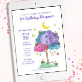 Invitation Dormir de nuit Anniversaire Fête du bois