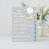 Invitation Dormir Koala Baby shower Game Devine Qui? (Debout devant)