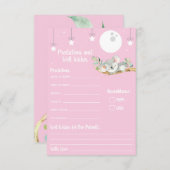 Invitation Dormir Koala Baby shower Prédictions et bien voulo (Devant / Derrière)