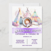 Invitation Dormir la fille éblouissante somnoler teepee (Devant)