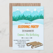 Invitation Dormir l'invitation de fête d'anniversaire (Devant / Derrière)