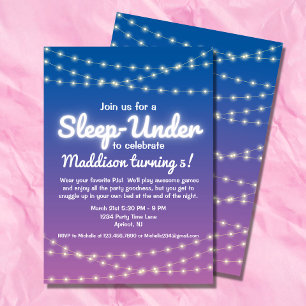 Invitation Dormir Sous La Demi-Sommeil Au-Dessus Des Lumières