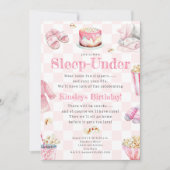 Invitation Dormir sous les collations Filles de fête Annivers (Devant)