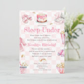 Invitation Dormir sous les collations Filles de fête Annivers (Debout devant)