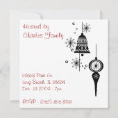 Invitation d'ornements de Noël (Dos)