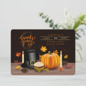 Invitation d'ornements de Thanksgiving (Debout devant)