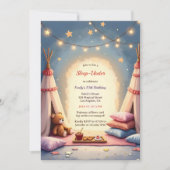 Invitation Dors Sous La Jolie Fête Intérieure Anniversaire (Devant)