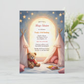 Invitation Dors Sous Le Pajama Pour Filles Anniversaire (Debout devant)