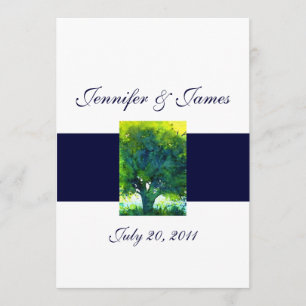 Invitation Dos de blanc de marine d'invitations de mariage