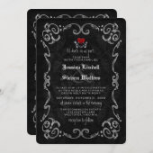 Invitation DOS d'information de RÉCEPTION "JUSQU'à MORT" de (Devant / Derrière)