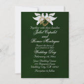Invitation Doses, Coeur & Gold Frame sur Emerald Green (Dos)