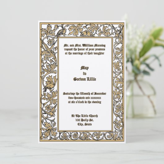 Invitation Doses Sur La Frontière Du Liquide Floral (Debout devant)