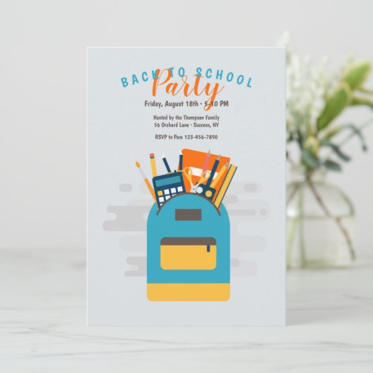 Invitation Dossier scolaire (Debout devant)