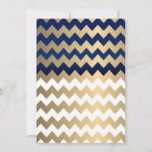 Invitation Dot Confetti bleu et or de la Marine - Dîner de ré (Dos)