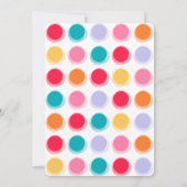 Invitation Dots de couleurs modernes flous 2e photo de fête d (Dos)