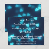 Invitation Dots de Faux Blue Heart (Devant / Derrière)