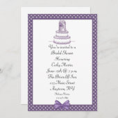 Invitation Dots de gâteaux mauves (Devant / Derrière)