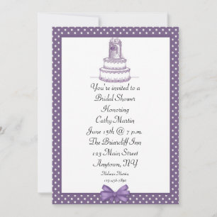 Invitation Dots de gâteaux mauves