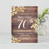 Invitation Dots d'huile d'olive Rustique Automne Florals 70e (Debout devant)