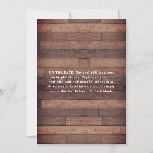 Invitation Dots d'huile d'olive Rustique Automne Florals 70e  (Dos)