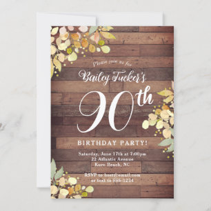 Invitation Dots d'huile d'olive Rustique Automne Florals 90e