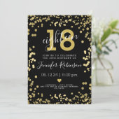 Invitation Dots d'huile d'or et de noir modernes (Debout devant)