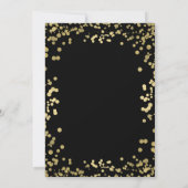 Invitation Dots d'huile d'or et de noir modernes (Dos)