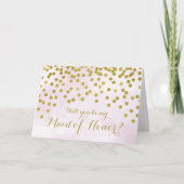 Invitation Dots d'or de l'aquarelle Lilac Maid of Honor Invit (Devant)