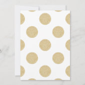 Invitation Dots d'or Noir et blanc Moderne Simple Élégant (Dos)