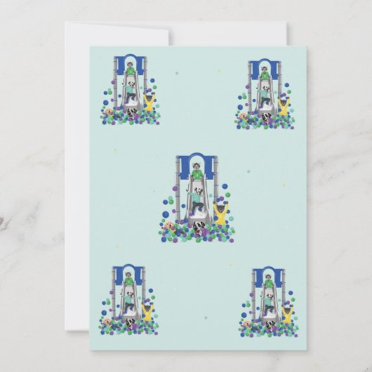 Invitation Dotty Dog Wild & Three 3e anniversaire (Dos)