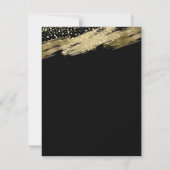 Invitation Double Anniversaire Or et Noir à (Dos)