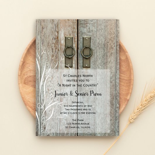 Invitation Double Barn Doors Country Junior / Senior Prom