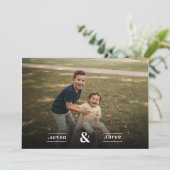 Invitation Double Birthday Two Kids Photo Party Celebration (Debout devant)