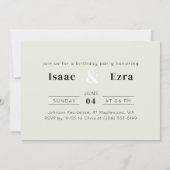 Invitation Double Birthday Two Kids Photo Party Celebration (Dos)