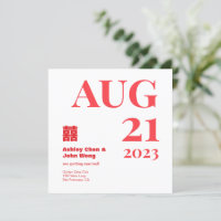 Double bonheur Chinese American enregistrer la dat