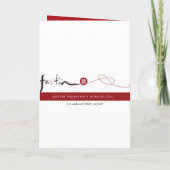Invitation Double Bonheur Lanternes Rouges Or Mariage Chinois (Dos)