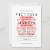 Invitation Double Bonheur & Mandarin Canards Mariage chinois (Devant)