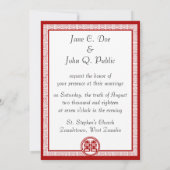 Invitation Double Bonheur Rouge Foncé - Fantaisie (Dos)