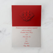 Invitation Double bonheur rouge Mariage chinois (Intérieur)