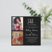 Invitation Double Celebration 2 Photo Anniversaire (Debout devant)