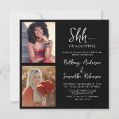 Invitation Double Celebration 2 Photo Anniversaire (Devant)