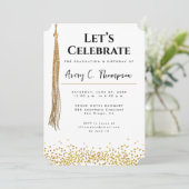 Invitation Double Célébration Diplôme & Fête d'Anniversaire (Debout devant)
