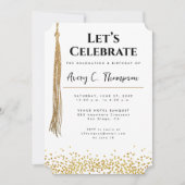 Invitation Double Célébration Diplôme & Fête d'Anniversaire (Devant)