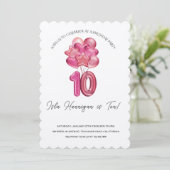 Invitation Double chiffres Anniversaire Bash (Debout devant)