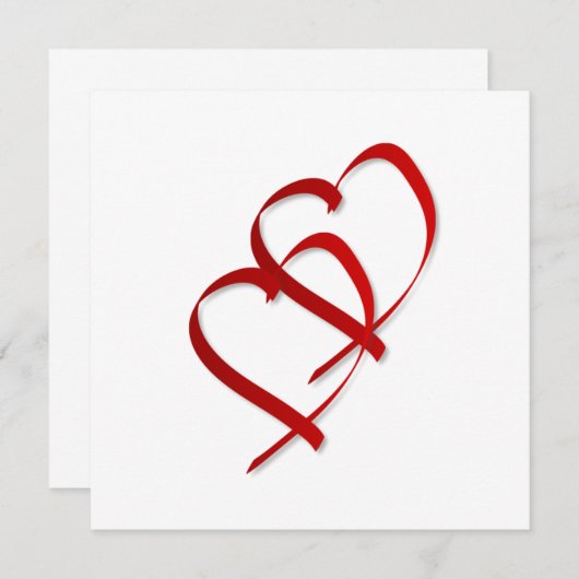 Invitation double coeur (Devant / Derrière)